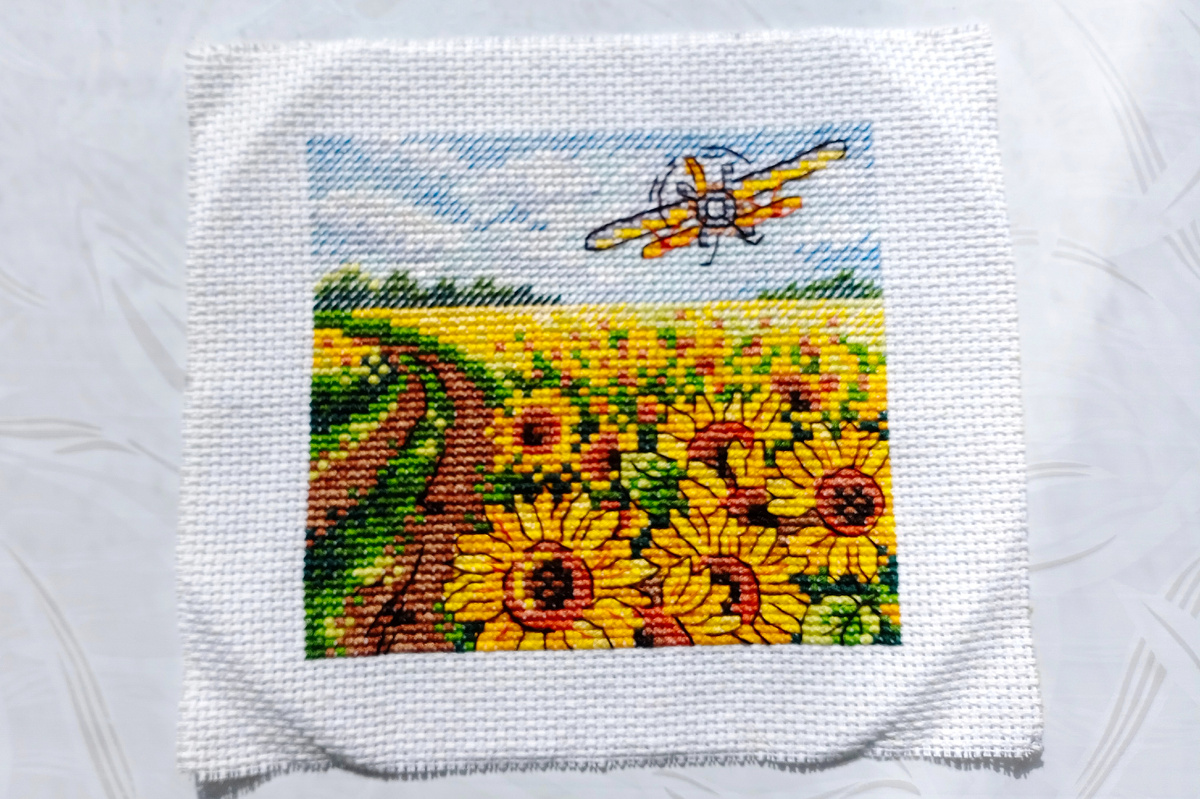 Море подсолнухов, Жар-птица (моя вышивка самоподбором)