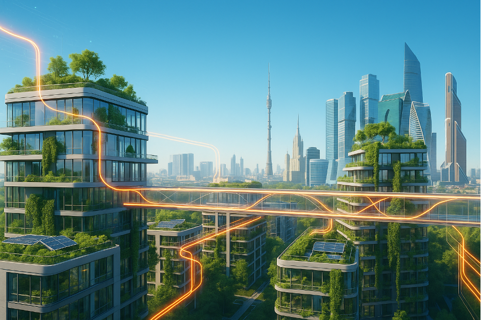 Умный город будущего с интегрированными системами энергоуправления