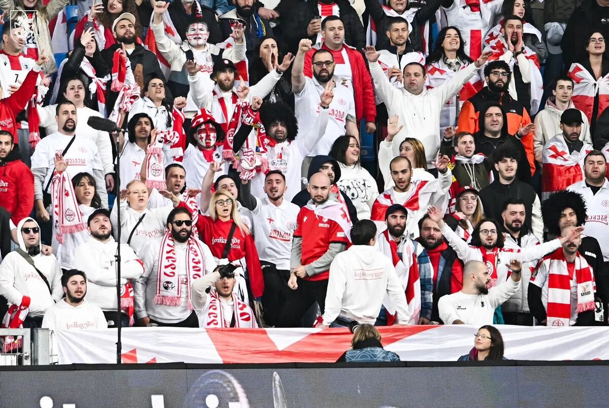 Матч Украина-Грузия. Грузинские болельщики
© Courtesy of Nakrebi