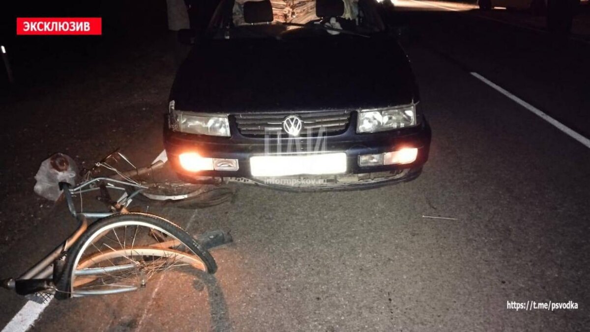 В Гдовском районе Volkswagen насмерть сбил велосипедиста
Фото: Telegram-канал «Псковская сводка. ПАИ»