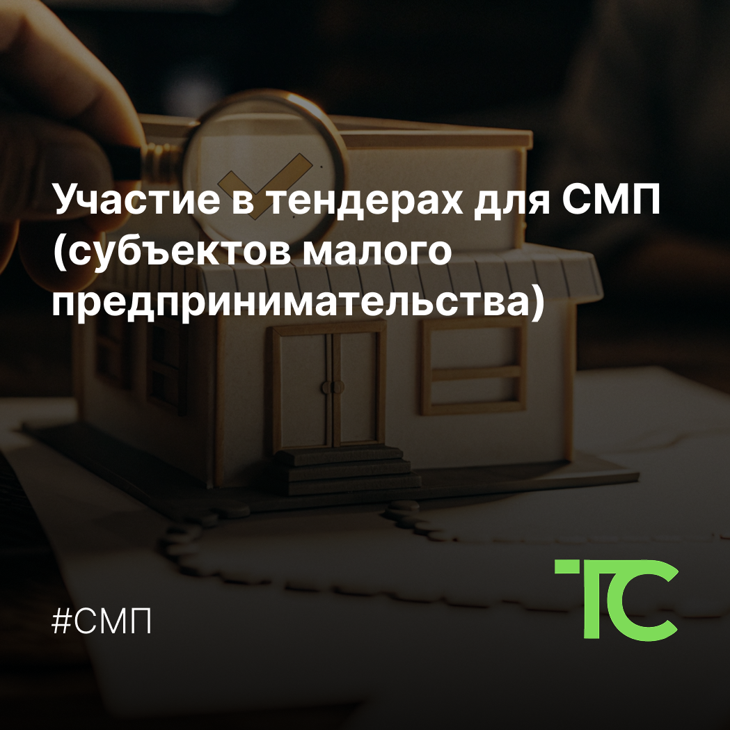 🟢 Участие в тендерах для СМП (субъектов малого предпринимательства).