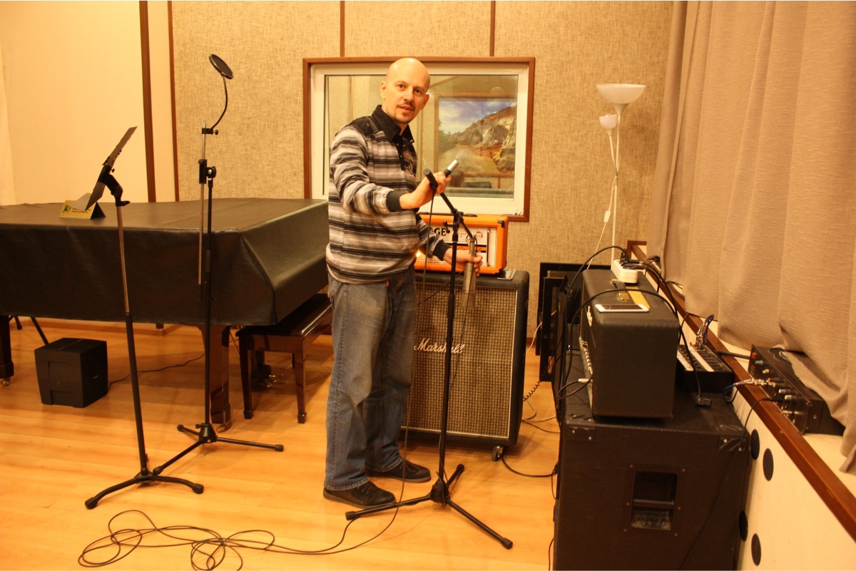 Николай Орса на студии Владимира Осинского