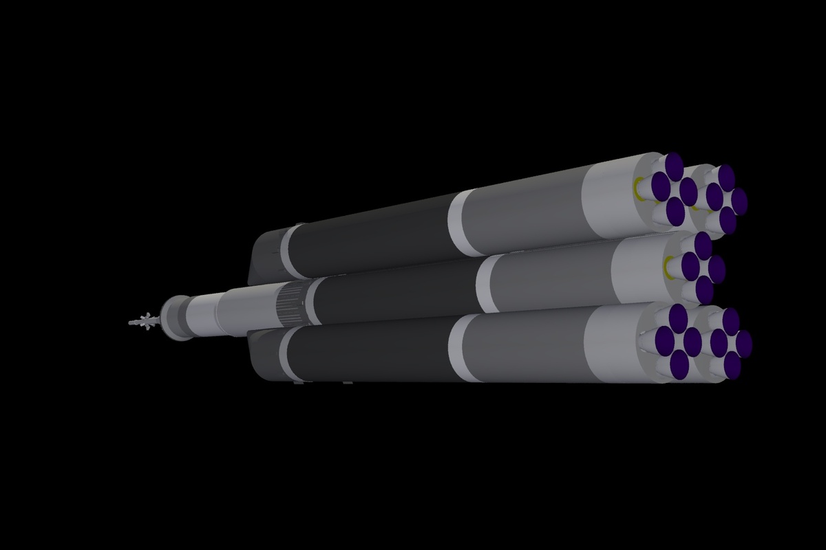 Рис.1. Общий вид облегченного сверхтяжа Энергии 5В на базе РД-171МВ.