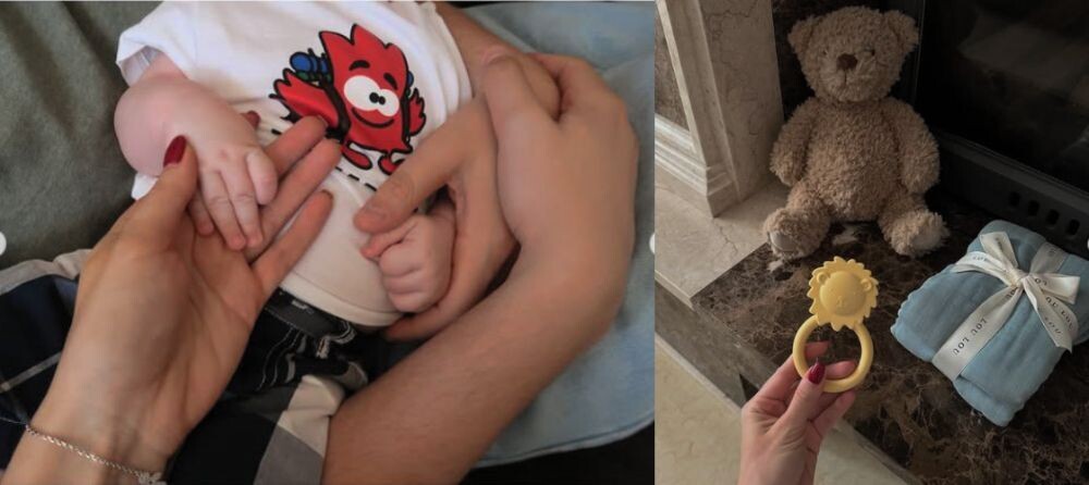 Анна не показывает лицо первенца