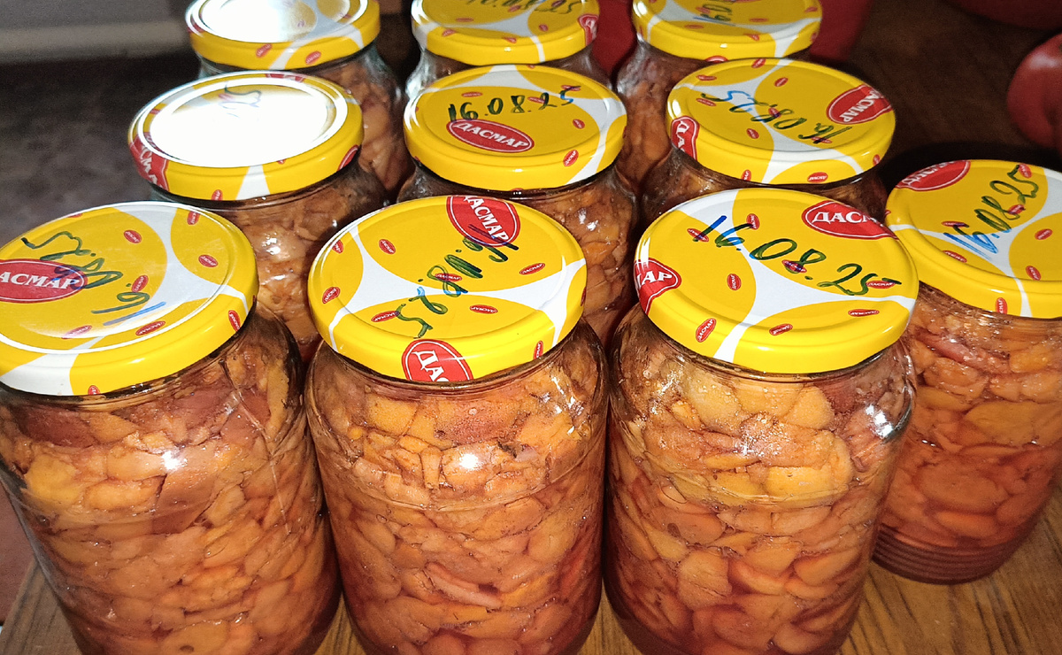 Просто яблоки, без всего, спасли через автоклав. Фото автора. 