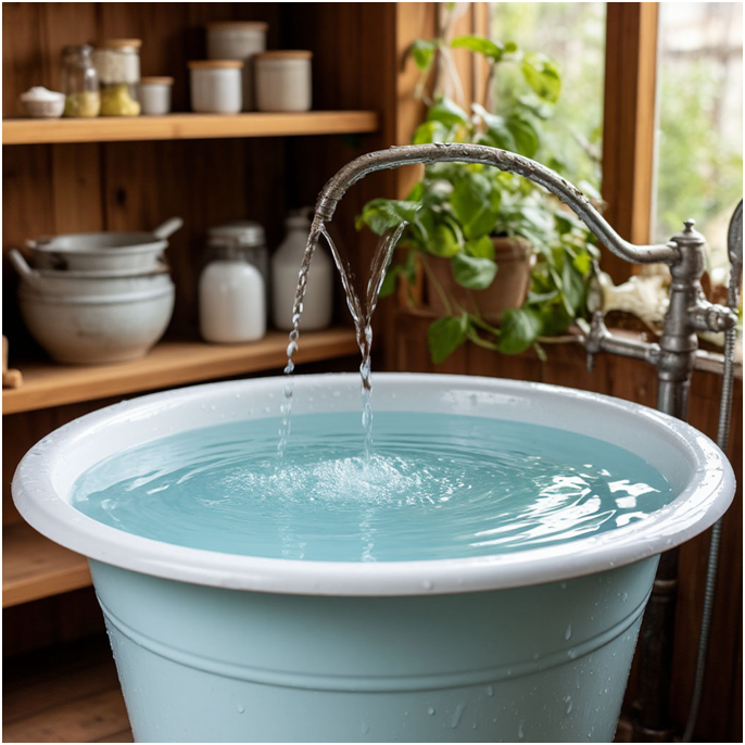 Сгенерировано ИИ- вода несёт чистоту и покой.