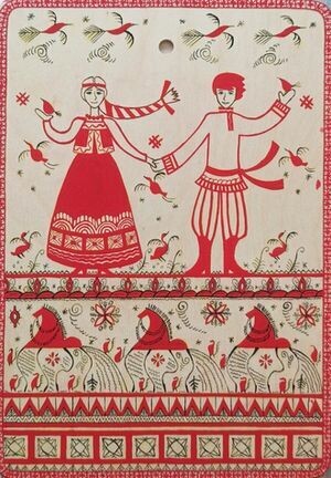 Мезенская роспись. Из открытых источников.