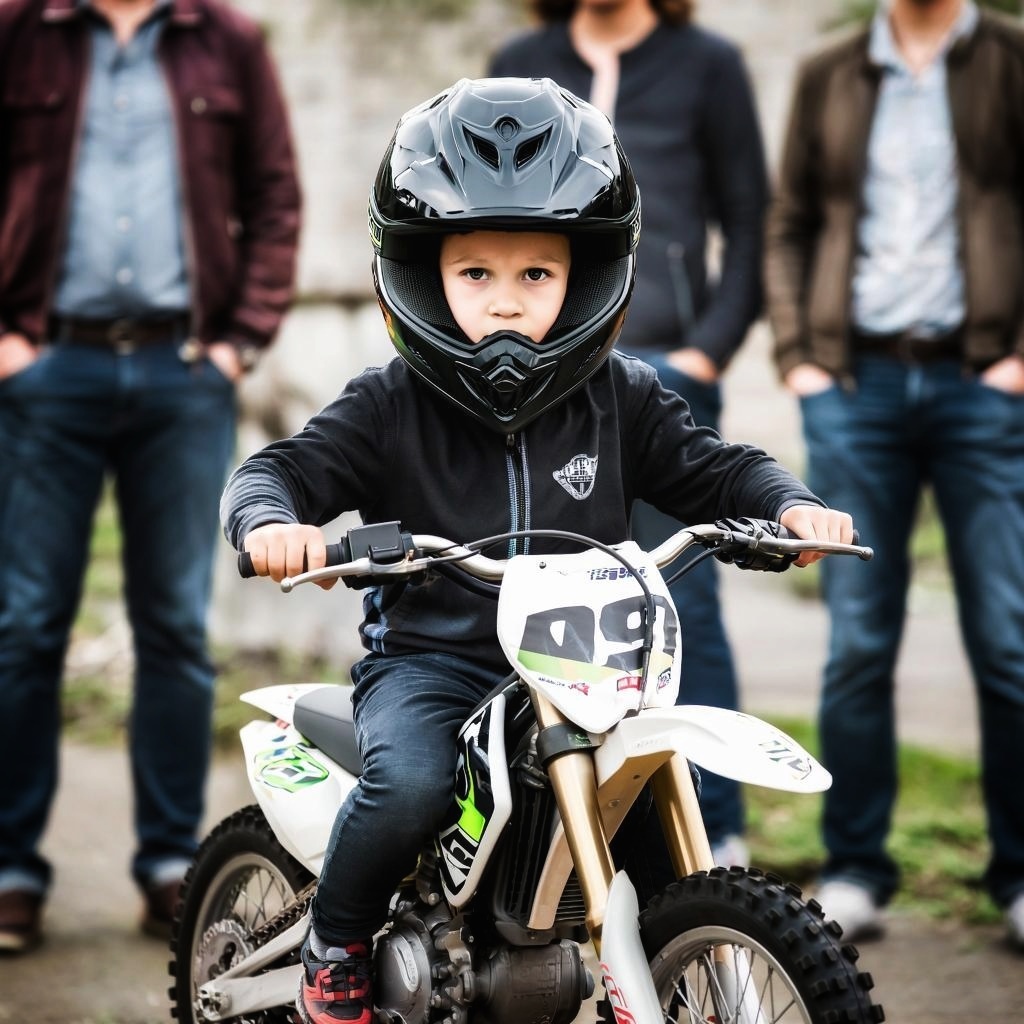 Ребенок и питбайк