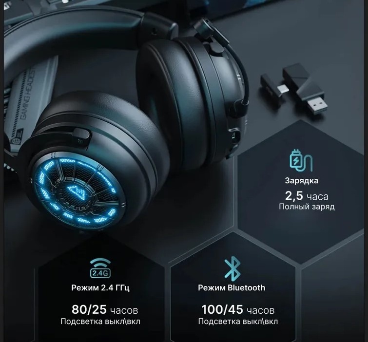 Беспроводные игровые наушники с микрофоном EKSA E5000 Star Engine BT