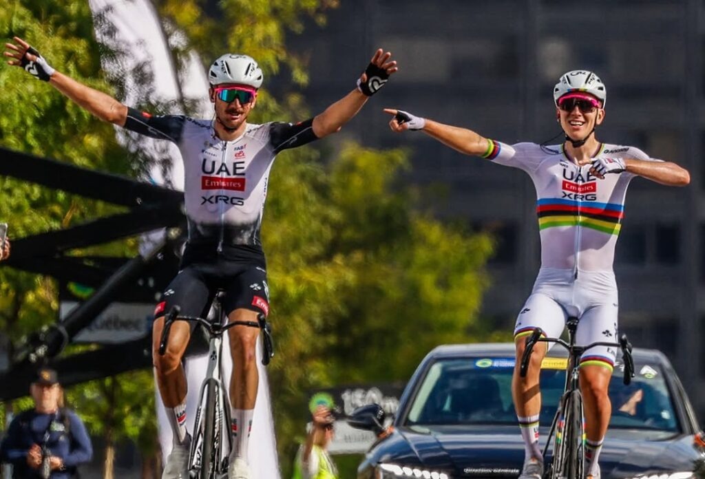    Брэндон МакНалти и Тадей Погачар. Фото: Sprint Cycling