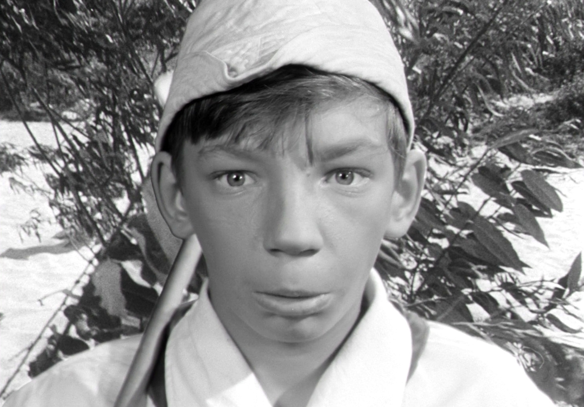 Кадр из кинофильма "Добро пожаловать, или Посторонним вход воспрещен", 1964 г., режиссер Элем Климов, сценаристы Семен Лунгин, Илья Нусинов, композиторы Микаэл Таривердиев, Игорь Якушенко (скриншот)