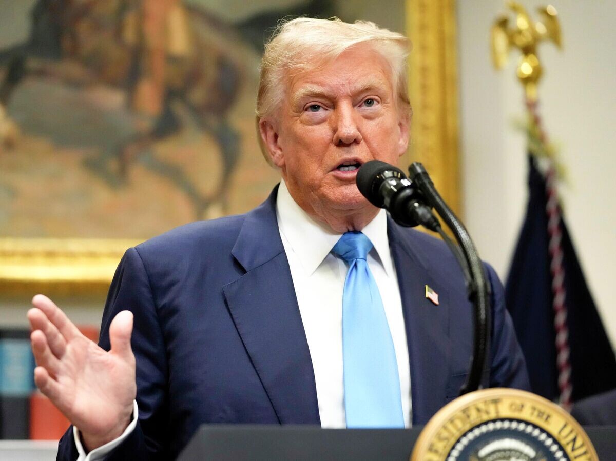    Президент США Дональд Трамп© AP Photo / Mark Schiefelbein