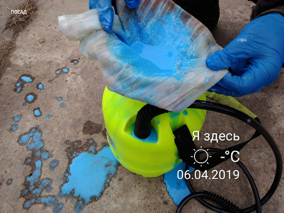 Это неправильно! Фильтровать нужно известь, а не готовую смесь!