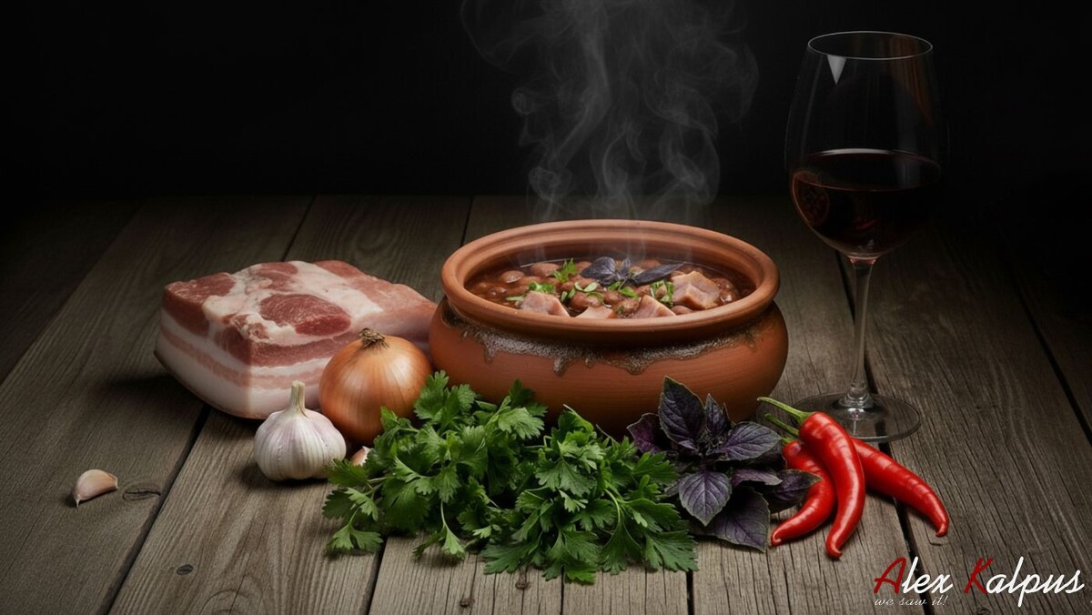 Одной из его самых ароматных и сытных версий является блюдо "цители лобио лорит" (წითელი ლობიო ლორით - красное лобио с ветчиной). 