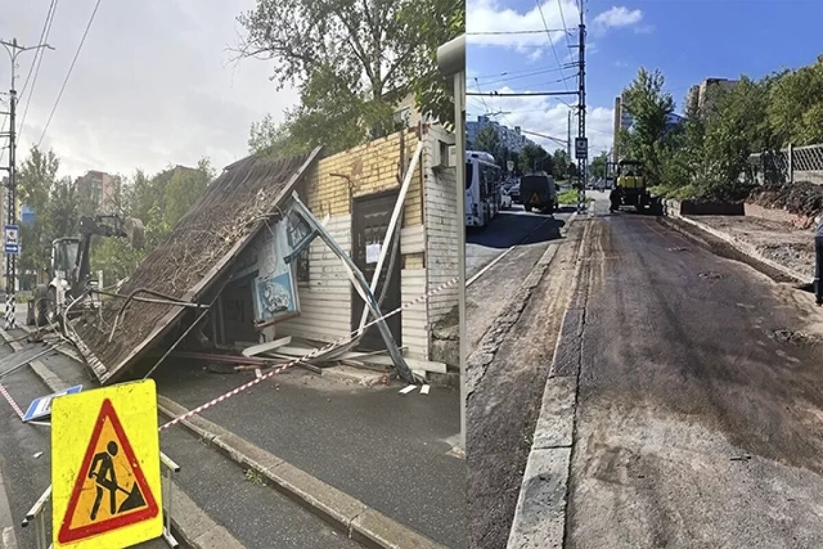    В Тольятти снесли незаконный самострой у остановки общественного транспорта