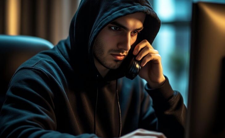 Фото:. Мошенник ╱ Сгенерировано с помощью нейросети Алиса, ИА "Атмосфера"