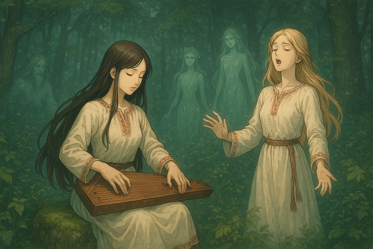 Мистика лесных духов  (создано с помощью нейросети)