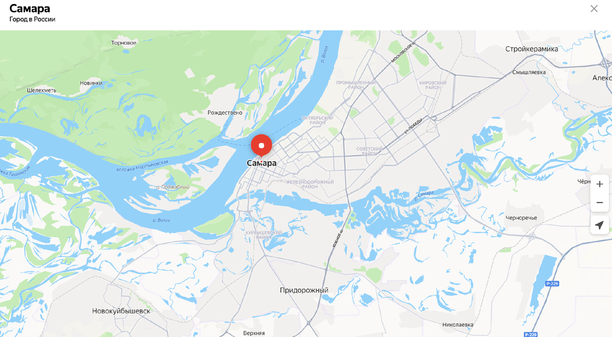 скриншот из сервиса Яндекс Карты