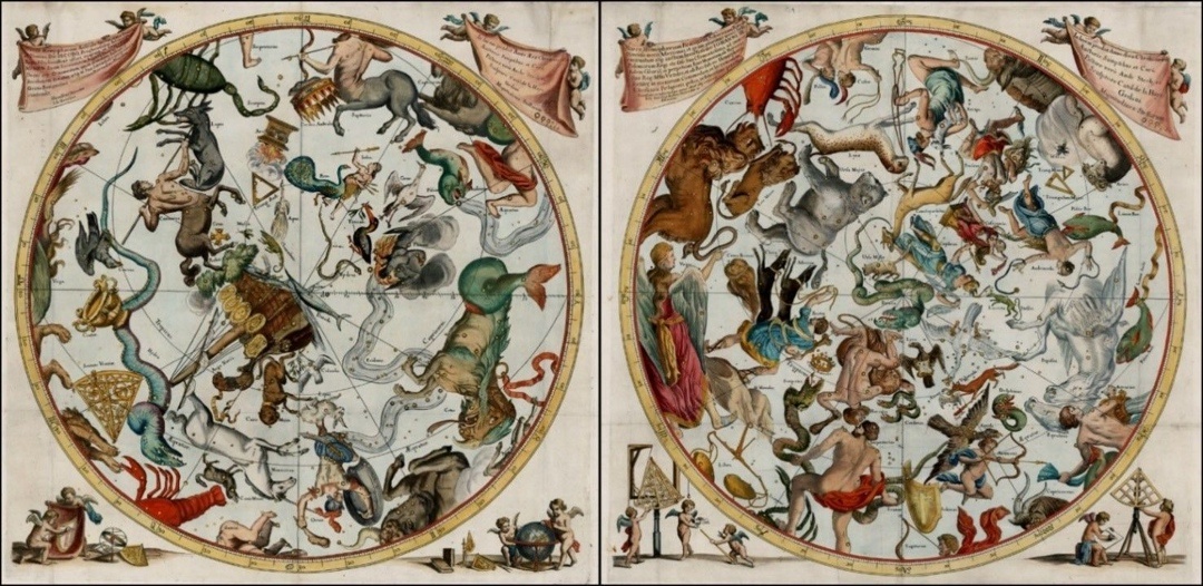 Карта звездного неба Яна Гевелия