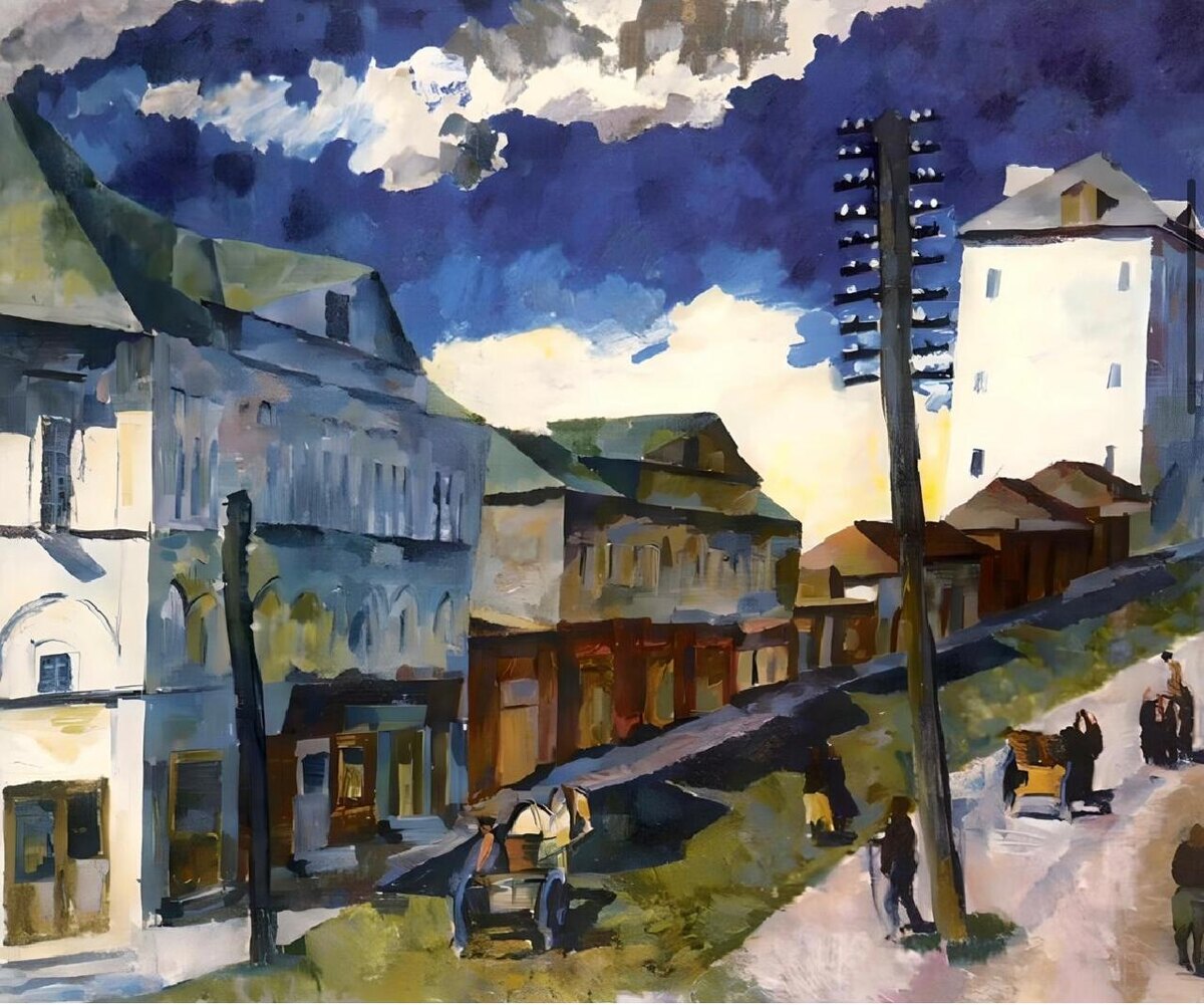 Аристарх Лентулов. «Улица в Сергиевом посаде». 1922