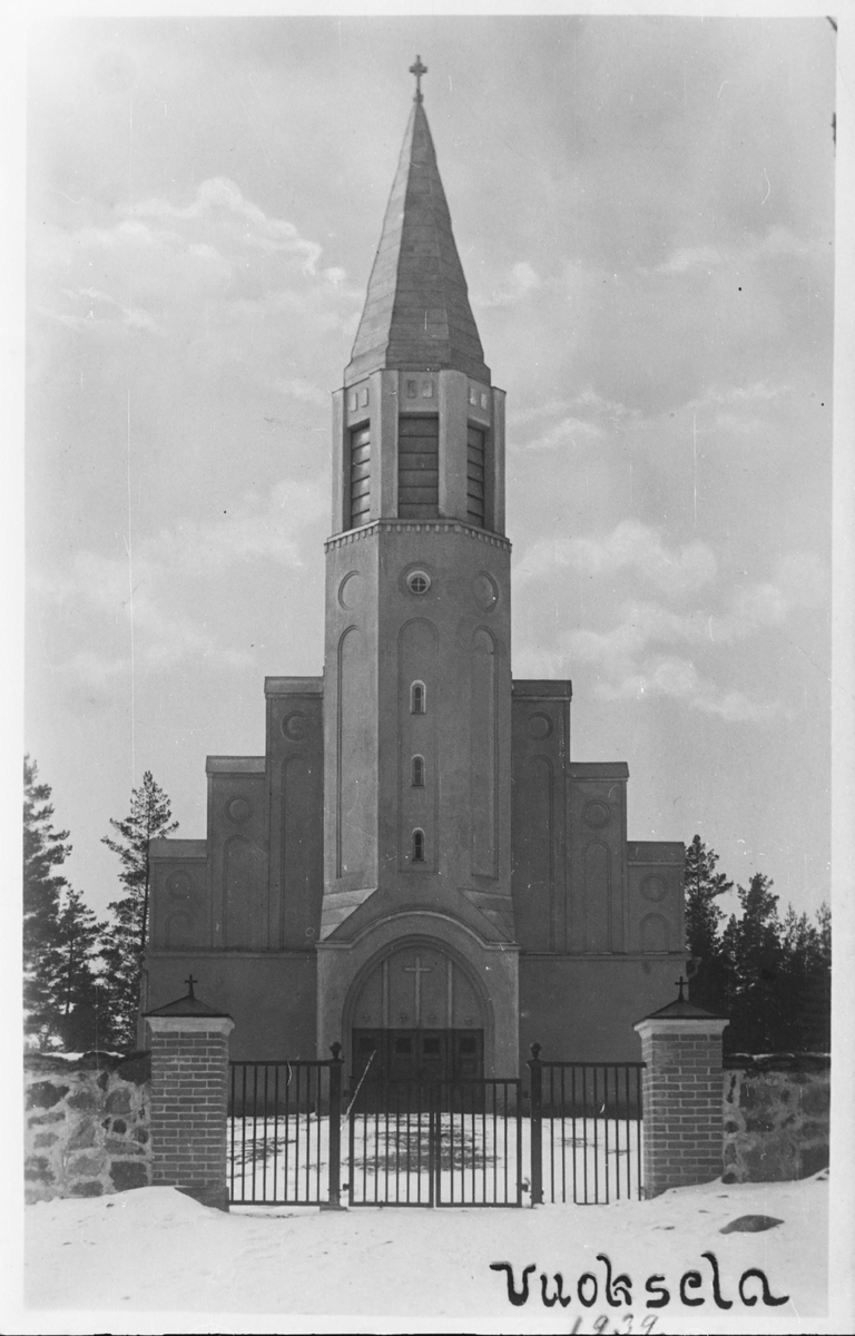 Кирха прихода Вуоксела, 1939 год. Фото из финского фотоархива https://www.kuvakokoelmat.fi.