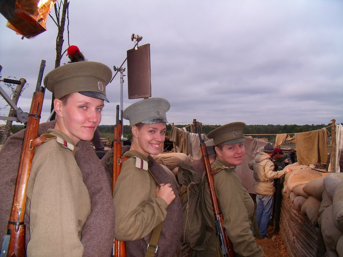 На съемках фильма "Батальон"