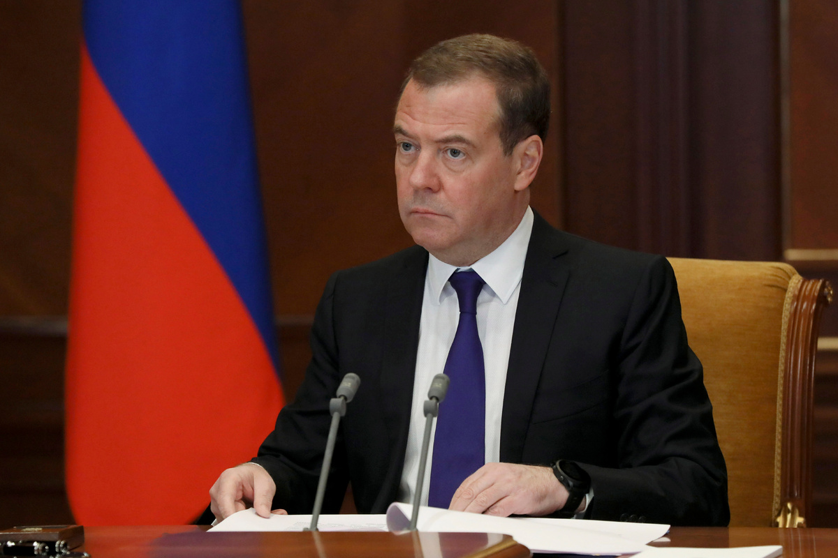    Заместитель председателя Совета безопасности РФ Дмитрий Медведев  Екатерина Штукина/POOL/ТАСС