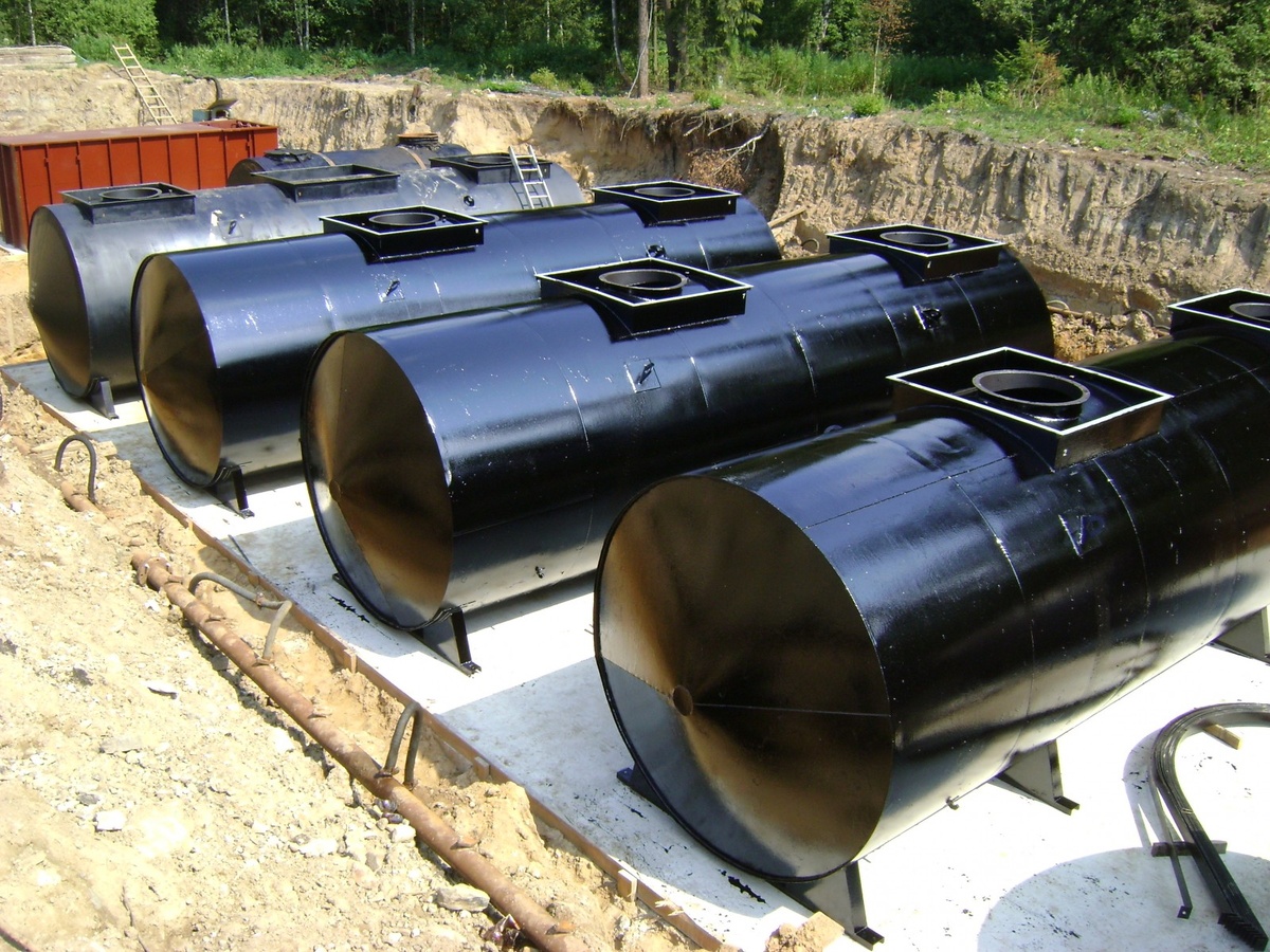 Монтаж подземных горизонтальных резервуаров