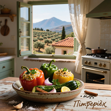 Овощи, фаршированные рисом (Πιμπεριές — Pimperies)