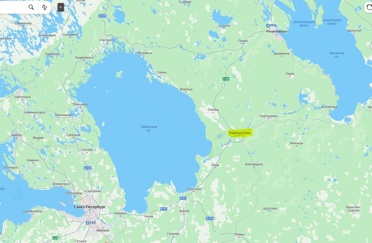 Фрагмент Яндекс.Карты