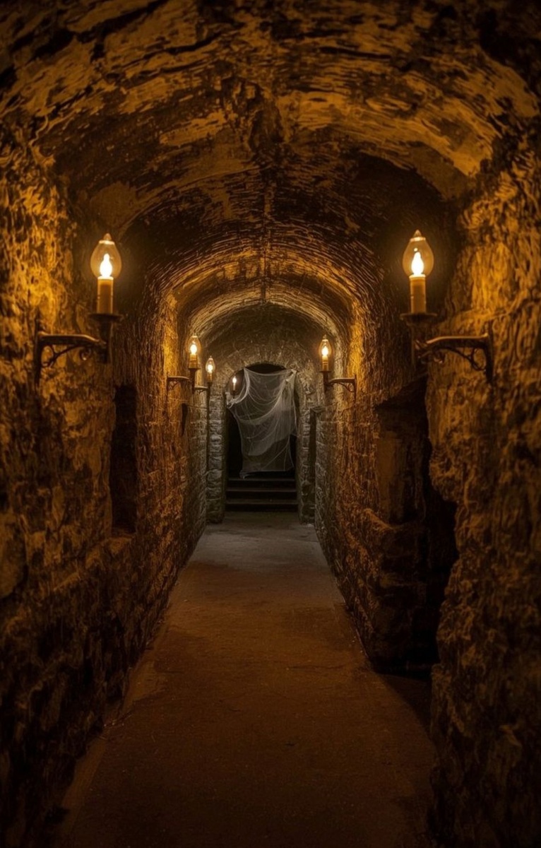 Создано с помощью ИИ. ВХОД В СТАРОЕ ПОДЗЕМЕЛЬЕ.