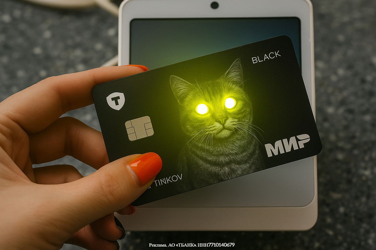 Светодиодная дебетовая карта Т-Банка