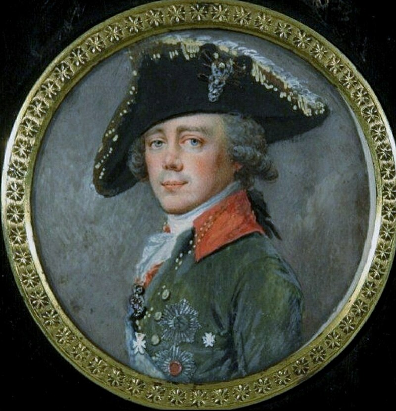 Портрет Государя Павла I с маленьким мальтийским крестом. Худ Щукин