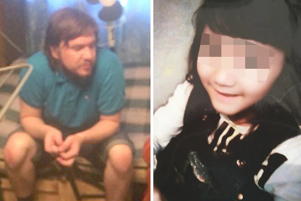 Подозреваемый в совершении убийства девочки Александр Семин и фото его жертвы. Фото: Александр РОГОЗА.