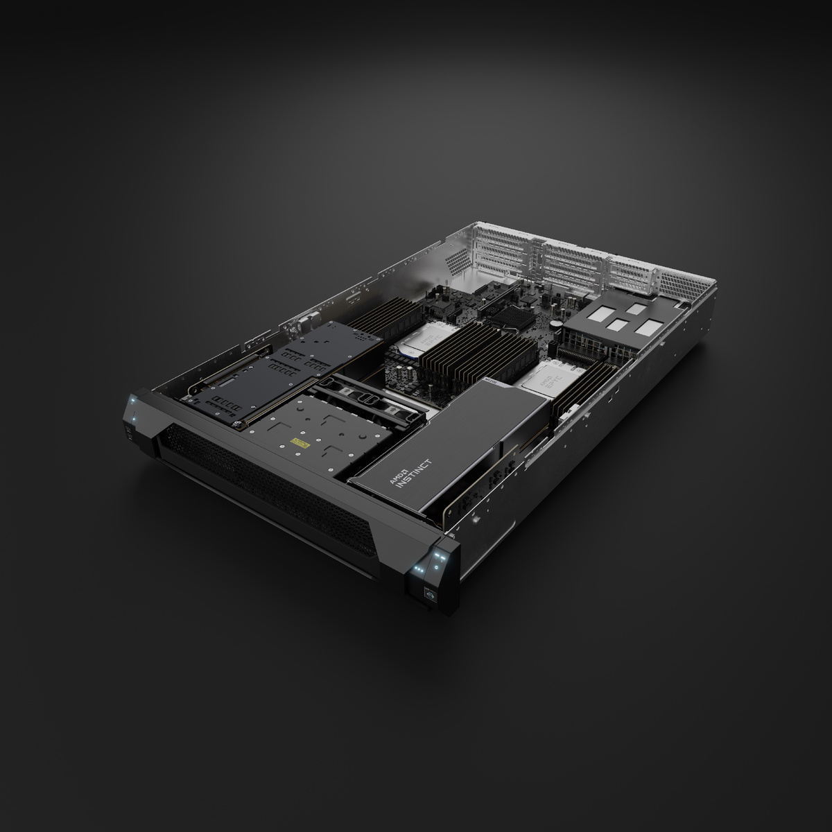 Сервер искусственного интеллекта AMD Instinct. Изображение: медиатека amd.com