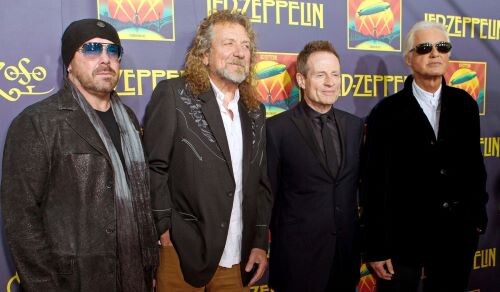 Led Zeppelin cocтава 2026 года: Джейсон Бонэм (ударные), Роберт Плант (вокал), Джон Пол Джонс (бас гитара, клавишные), Джимми Пейдж (гитара)