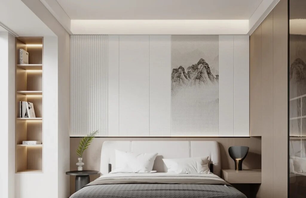 интерьеры с бамбуковыми панелями