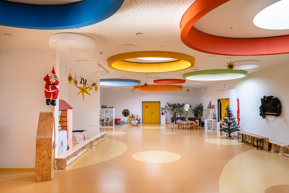 Круглые зенитные фонари в интерьере