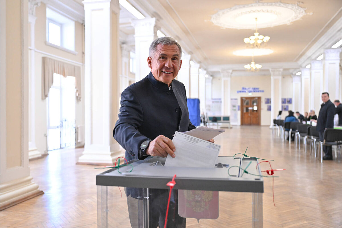 Рустам Минниханов «победил» на выборах сам себя.  Фото: Фото: пресс-служба раиса Татарстана \ rais.tatarstan.ru