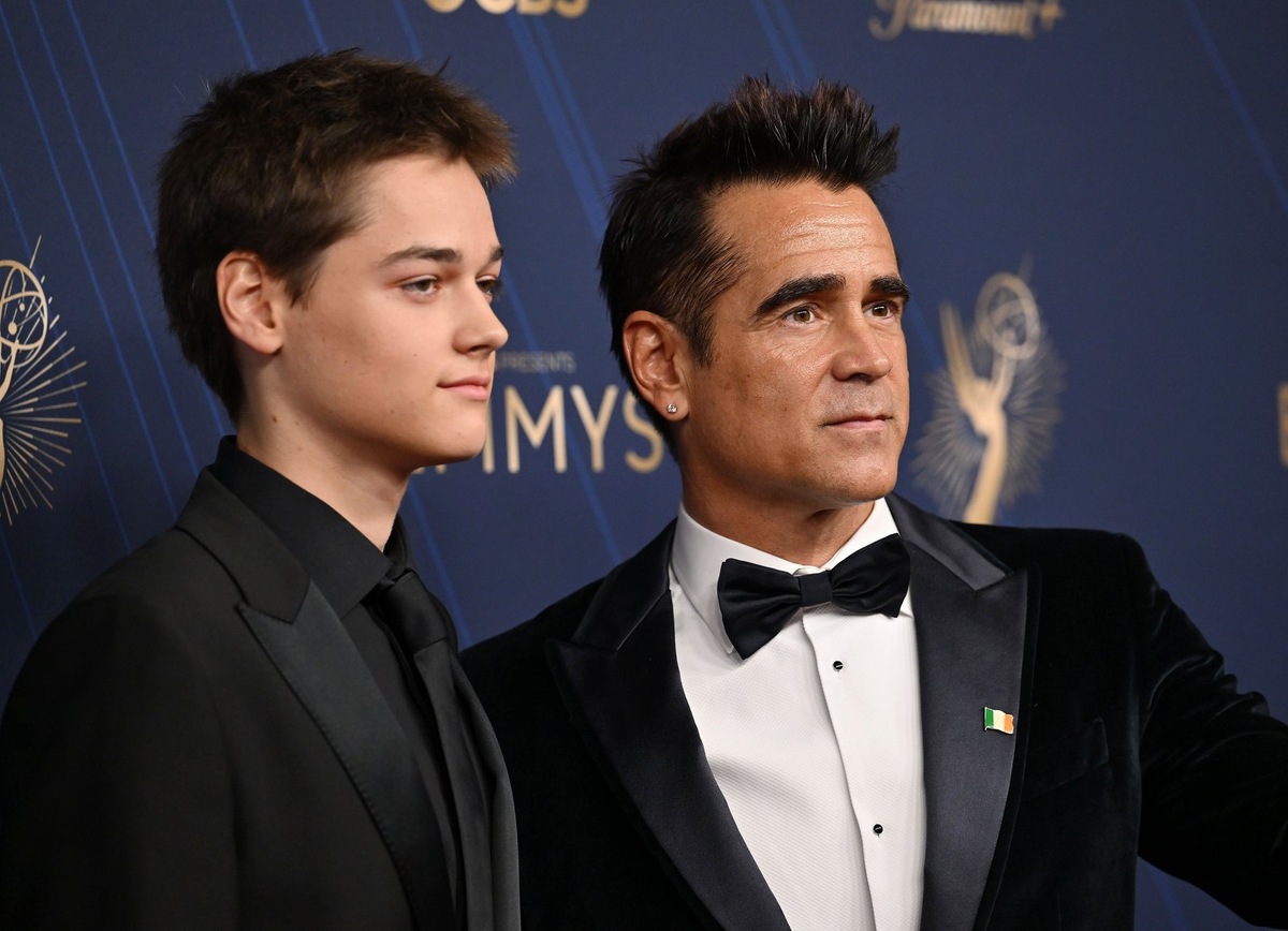    Колин Фаррелл с сыном Генри