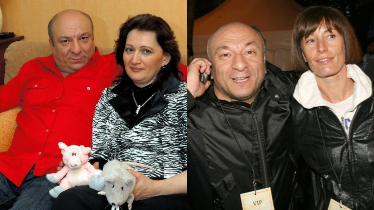 Михаил с женой Раисой, справа - с возлюбленной Викторией