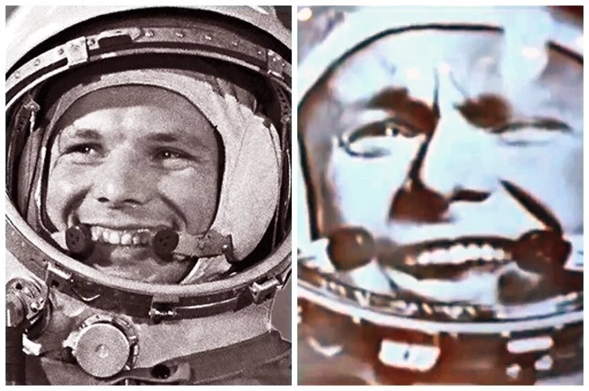    Юрий Гагарин, Анатолий Челомбитько.