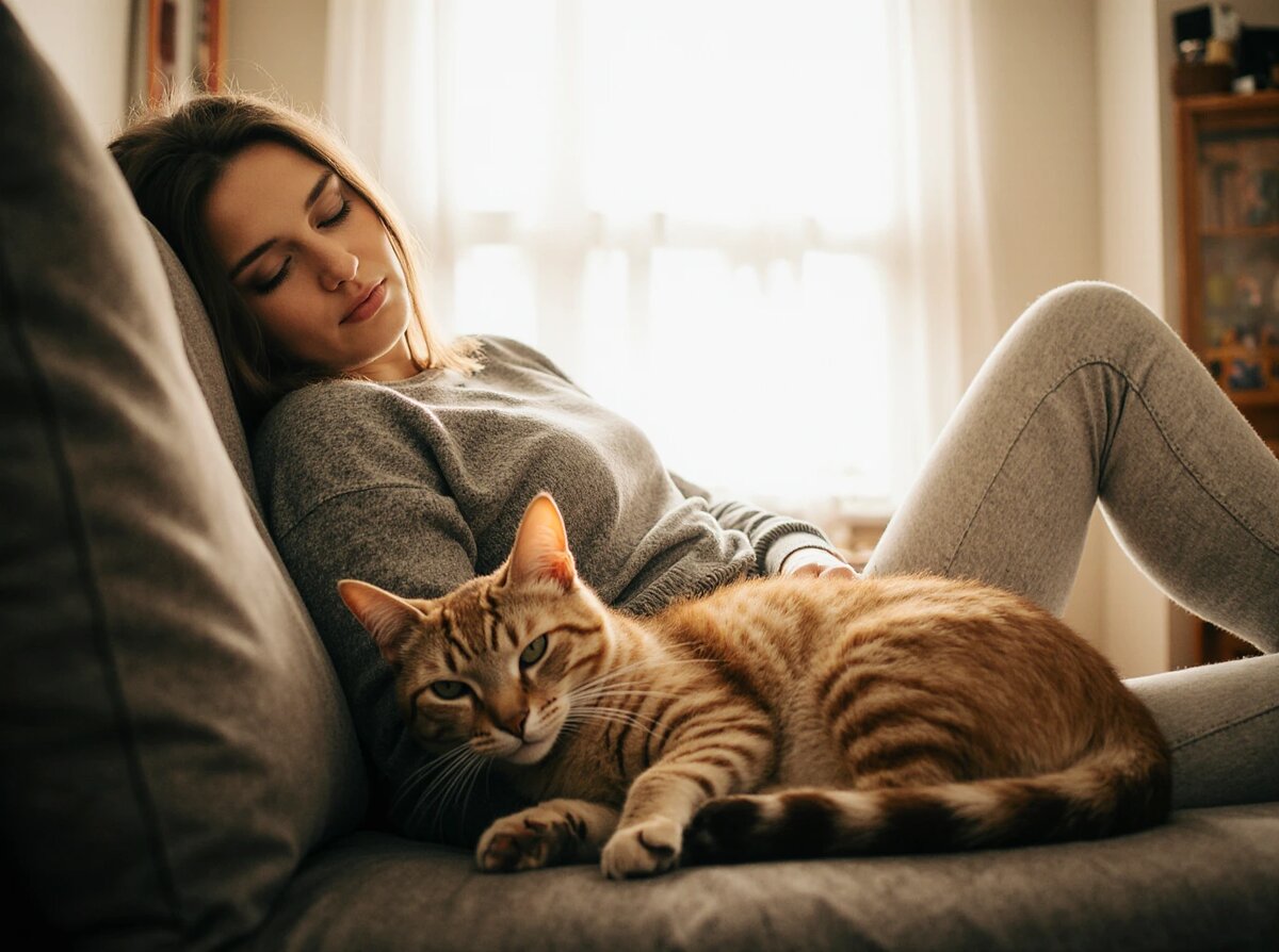 Она спасала бездомного кота, а он спас её — от тишины и одиночества в четырех стенах...