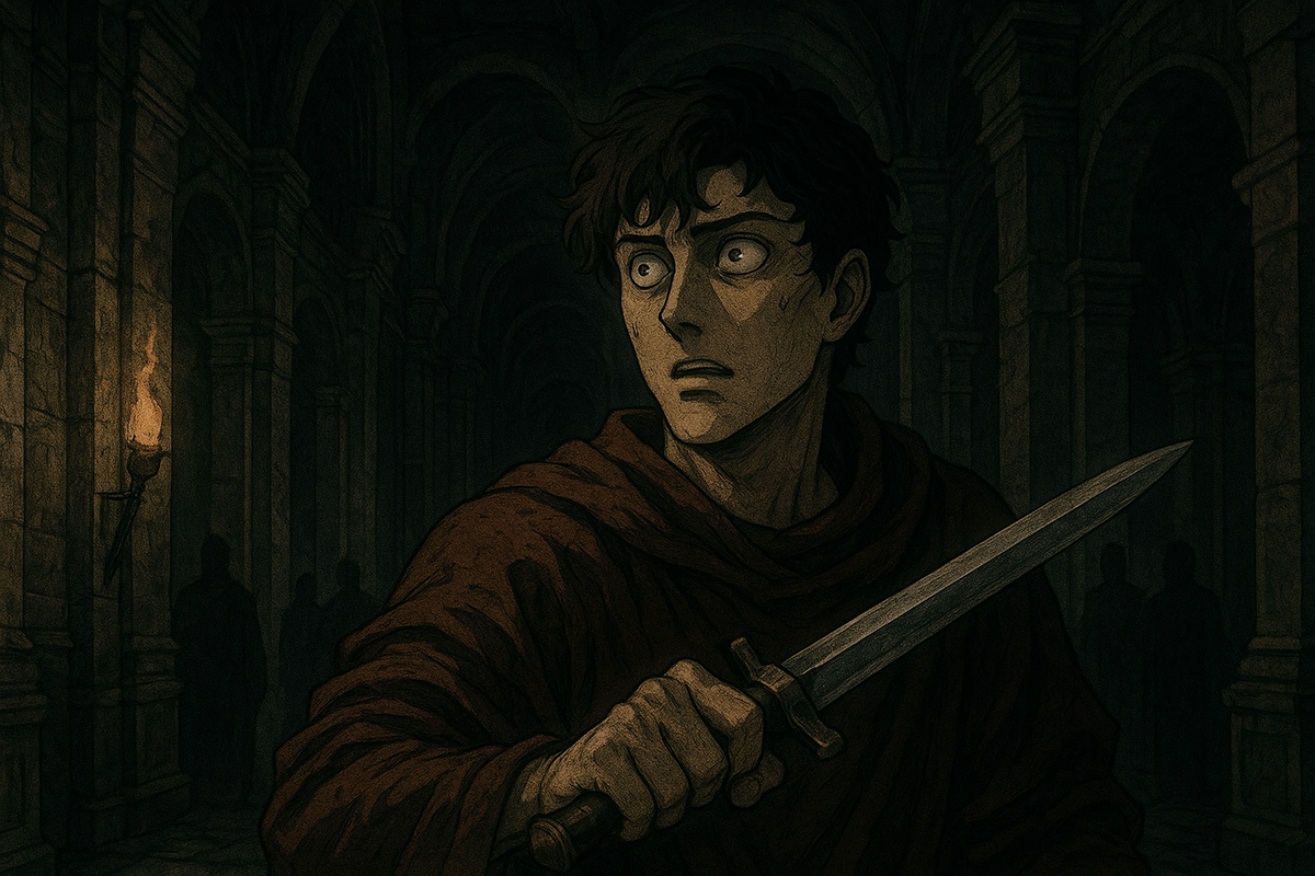 Параноик в лабиринте: Страх тирана Дионисия (создано с помощью нейросети)