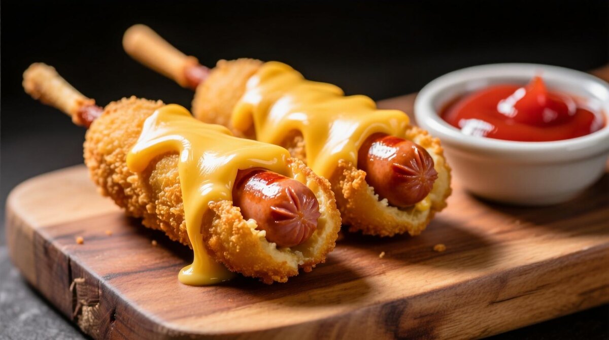 Мини-корн-доги с колбасой и сыром: быстрый корейский перекус