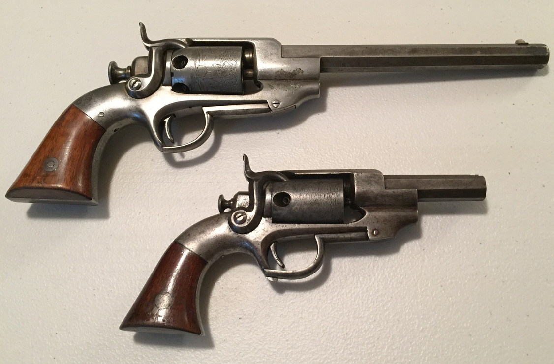 Капсюльные револьверы Аллена 1850-х годов, очень похожие на "Кольт Рут 1855". (Автор фото - Millermpls2, CC BY-SA 4.0)