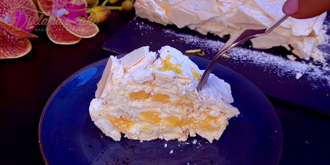 Лимонно-меренговый рулет 🍋✨