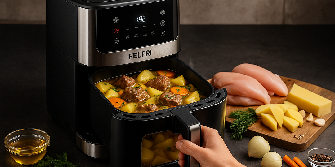 Картошка с мясом в аэрогриле: простой план приготовления