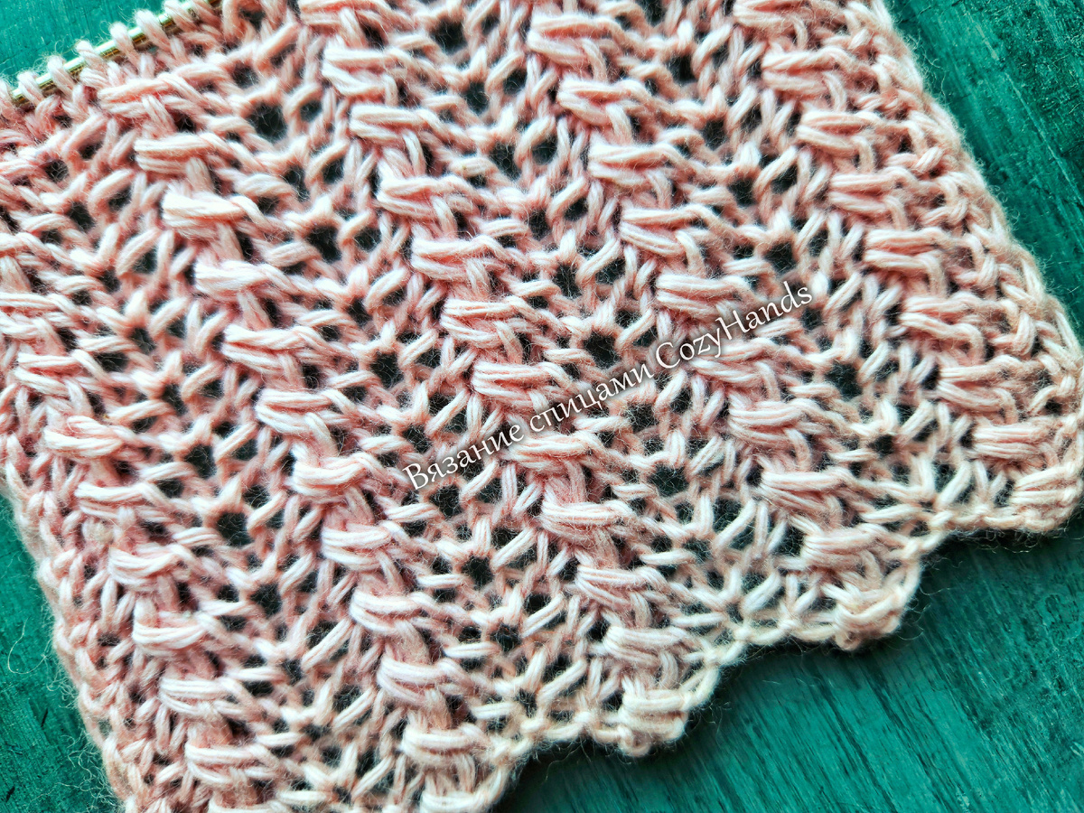 Узор с объемными вертикалями 