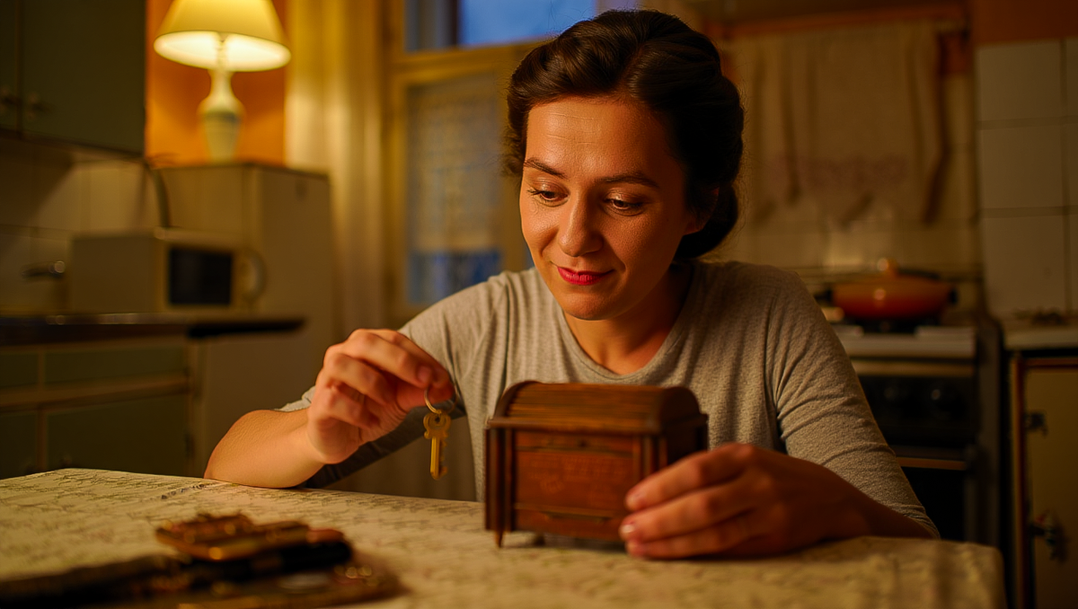 Внутри шкатулка. Её дарил твой отец на нашу пятую годовщину